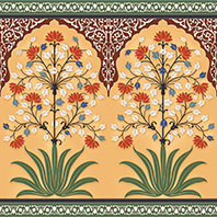 DAMASK LOTUS BORDER 1